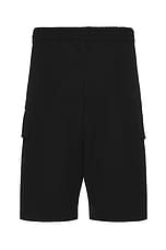 Fear of God Wool Cotton Cargo Short in Black, view 2, click to view large image.