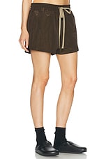 Fear of God Wrinkled Polyester Running Short in Mocha, view 2, click to view large image.