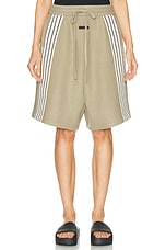 Fear of God Side Stripe Relaxed Short in Dune, view 1, click to view large image.