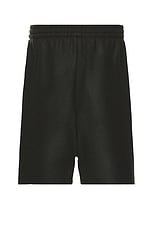 Fear of God Coated Wool Side Stripe Relaxed Short in Forest, view 2, click to view large image.