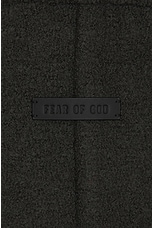 Fear of God Coated Wool Side Stripe Relaxed Short in Forest, view 4, click to view large image.