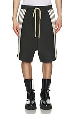 Fear of God Coated Wool Side Stripe Relaxed Short in Forest, view 5, click to view large image.