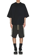 Fear of God Coated Wool Side Stripe Relaxed Short in Forest, view 6, click to view large image.