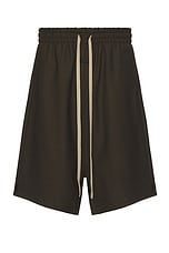Fear of God Wool Canvas Relaxed Short in Mocha, view 1, click to view large image.