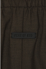 Fear of God Wool Canvas Relaxed Short in Mocha, view 4, click to view large image.