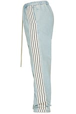 Fear of God Denim Stripe Forum Pant in Light Indigo, view 3, click to view large image.