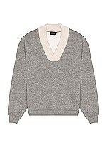 Fear of God V Neck Sweatshirt in Dark Heather Grey | FWRD