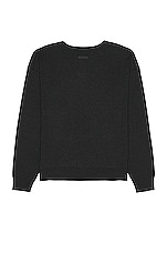 Fear of God Eternal Henley Sweater in Black Heather, view 2, click to view large image.