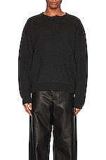 Fear of God Eternal Henley Sweater in Black Heather, view 4, click to view large image.