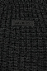Fear of God Eternal Henley Sweater in Black Heather, view 4, click to view large image.