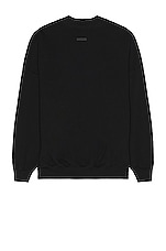 Fear of God Eternal Crewneck in Black, view 2, click to view large image.