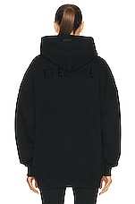 Fear of God Eternal Hoodie in Black, view 3, click to view large image.