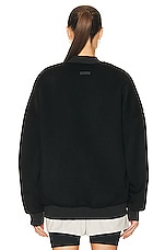 Fear of God Eternal Crewneck Sweater in Black, view 3, click to view large image.
