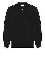 Fear of God Eternal Polo in Black, view 1, click to view large image.