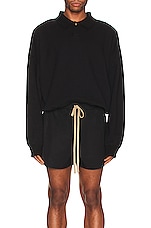 Fear of God Eternal Polo in Black, view 3, click to view large image.