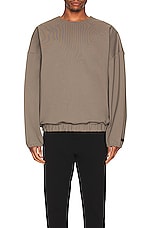Fear of God Eternal Viscose Sweater in Dusty Concrete, view 4, click to view large image.