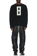 Fear of God Boucle Straight Neck Relaxed Sweater in Black, view 5, click to view large image.