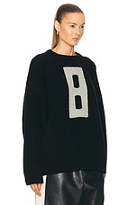 Fear of God Boucle Straight Neck Relaxed Sweater in Black, view 2, click to view large image.