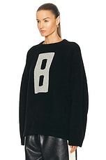Fear of God Boucle Straight Neck Relaxed Sweater in Black, view 3, click to view large image.