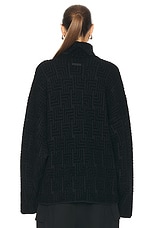 Fear of God Straight Neck Relaxed Sweater in Black, view 3, click to view large image.