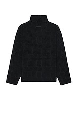 Fear of God Straight Neck Relaxed Sweater in Black, view 2, click to view large image.