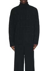 Fear of God Straight Neck Relaxed Sweater in Black, view 4, click to view large image.