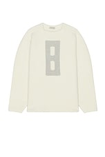 Fear of God Boucle Straight Neck Relaxed Sweater in Cream, view 1, click to view large image.