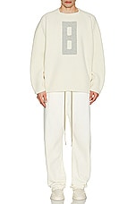 Fear of God Boucle Straight Neck Relaxed Sweater in Cream, view 5, click to view large image.