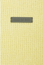 Fear of God Virgin Wool Boucle Straight Neck Relaxed Sweater in Lemon Cream, view 3, click to view large image.