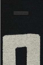 Fear of God Wool Cashmere Blend Polo Sweater in Melange Black, view 3, click to view large image.
