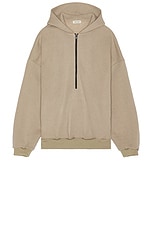 Fear of God Half Zip Hoodie in Dusty Beige | FWRD