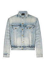 Fear of God Denim Trucker Jacket in 5 Year Indigo Vintage Wash | FWRD