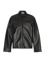 Fear of God Eternal Leather Jacket in Black, view 1, click to view large image.