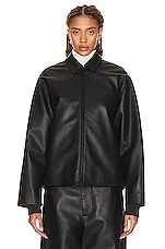 Fear of God Eternal Leather Jacket in Black, view 2, click to view large image.