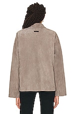 Fear of God Eternal Suede Jacket in Dusty Concrete, view 4, click to view large image.