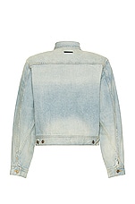 Fear of God Eternal Denim Jacket in 5 Year Indigo, view 2, click to view large image.