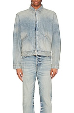 Fear of God Eternal Denim Jacket in 5 Year Indigo, view 4, click to view large image.