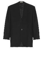 Fear of God Eternal Lapelless Jacket in Black, view 1, click to view large image.