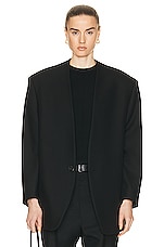 Fear of God Eternal Lapelless Jacket in Black, view 1, click to view large image.