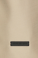 Fear of God Eternal Lapelless Jacket in dusty beige, view 3, click to view large image.