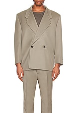 Fear of God Eternal Cav Suit Jacket in dusty concrete, view 4, click to view large image.