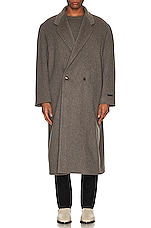 Fear of God Eternal Overcoat Jacket in Grey Heather, view 3, click to view large image.