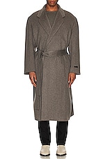 Fear of God Eternal Overcoat Jacket in Grey Heather, view 4, click to view large image.