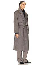 Fear of God Eternal Overcoat Jacket in Grey Heather, view 3, click to view large image.