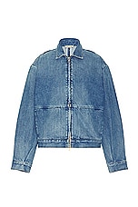 Fear of God 8th Denim Jacket in Medium Indigo, view 1, click to view large image.