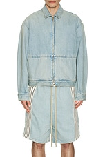 Fear of God 8th Denim Jacket in Light Indigo, view 4, click to view large image.