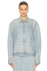 Fear of God 8th Denim Jacket in Light Indigo, view 2, click to view large image.