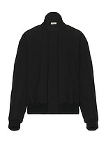 Fear of God Wool Cotton Bomber in Black, view 1, click to view large image.