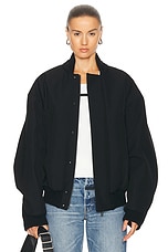 Fear of God Wool Cotton Bomber in Black, view 1, click to view large image.