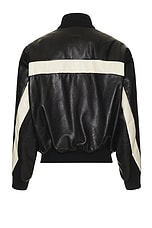 Fear of God Stripe Bomber in Black, view 2, click to view large image.